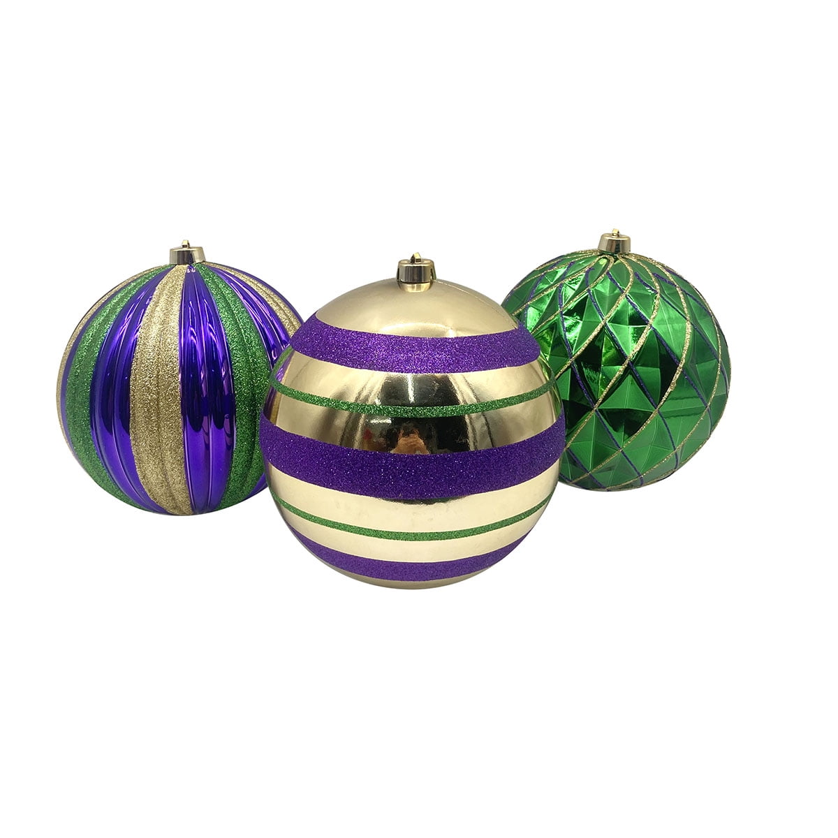 Way To Celebrate Mardi Gras Purple, Green & Gold Shatterproof Ornaments, 27  Count