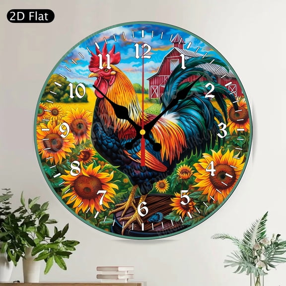 Mardi Gras Alligator Riverboat New Orleans Louisiana Round Wall Clock, Silent Non-Ticking Bayou Festival Home Decor