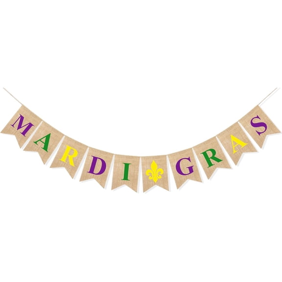 Mardi Gras Banner for Home Decor Gold Purple Green Carnival Masquerade Party Supplies New Orleans Mardi Gras Decorations Indoor Outdoor Photo Backdrop