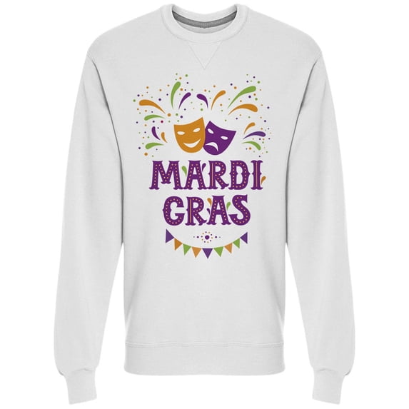Mardi Gras: Banner Sweatshirt Men -Image by Shutterstock, Male Medium