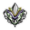 thumbnail image 1 of Mardi Gras Beads - 12" Vinyl Sticker Waterproof Decal, 1 of 1
