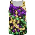 thumbnail image 1 of Mardi Gras Beads All Over Mens Tank Top Multi LG, 1 of 2