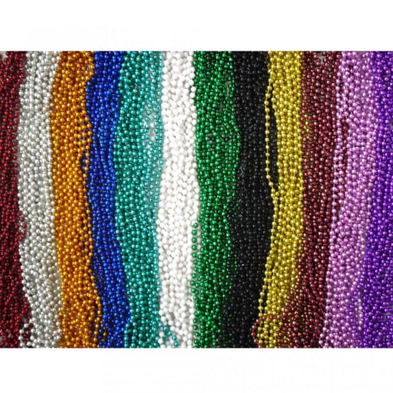 Rhode Island Novelty 33 Inch 66 MM Bead Necklace Assortment 144 Pieces
