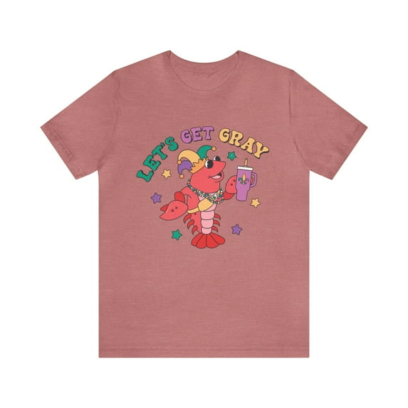 Mardi Gras Bougie Shirt, Let's Get Cray Crawfish Mardi Gras Unisex Shirt