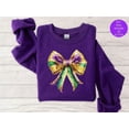 thumbnail image 1 of Mardi Gras Bow Tee: Faux Sequins, New Orleans Carnival Sweatshirt All Size S-5XL, 1 of 5