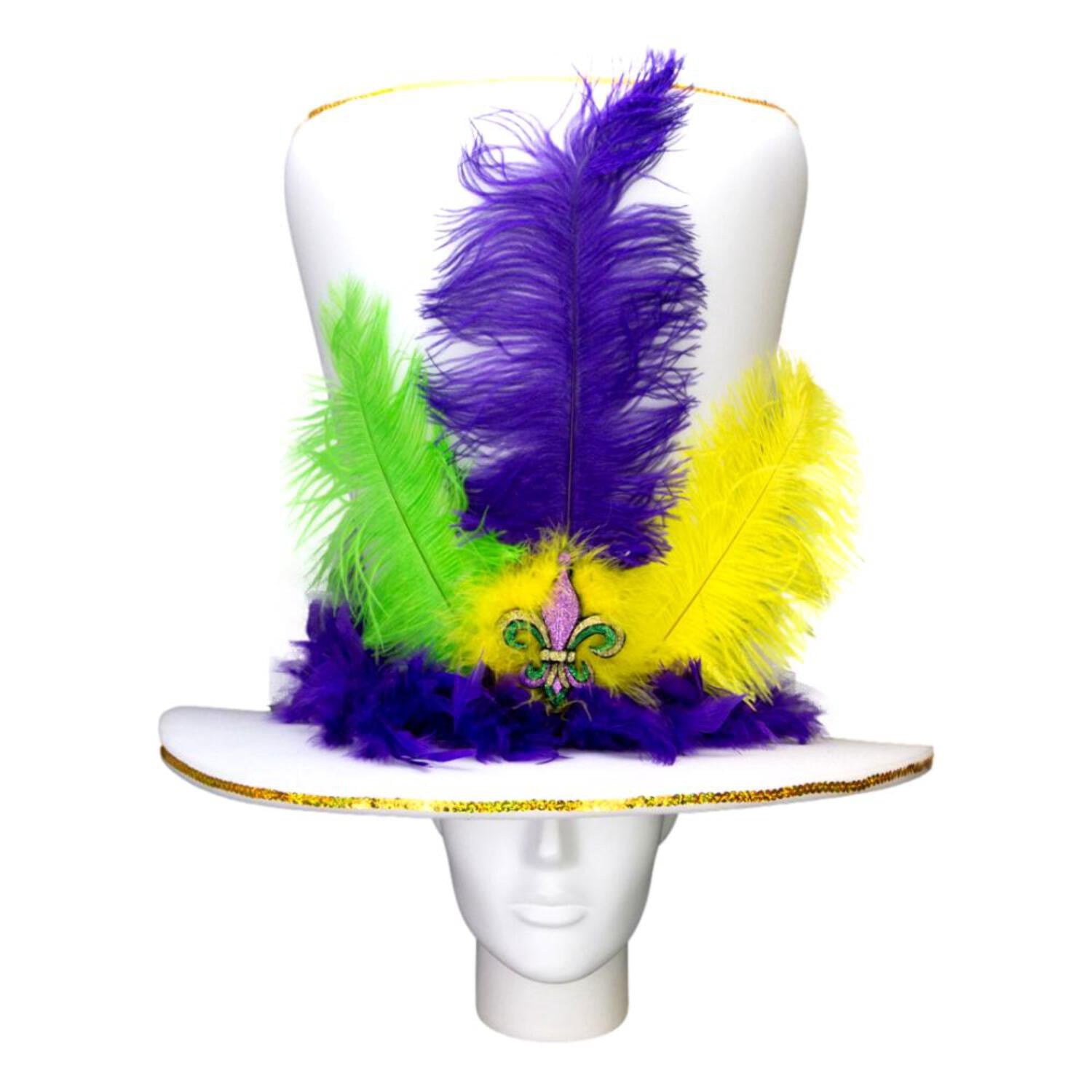 Mardi Gras Bride Hat - Mardi Gras Women Outfit Hat - New  display picture 1