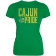 thumbnail image 1 of Mardi Gras Cajun Pride Fleur De Lis Juniors Soft T Shirt Irish Green 2XL, 1 of 2