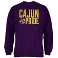 thumbnail image 1 of Mardi Gras Cajun Pride Fleur De Lis Mens Sweatshirt Purple 2XL, 1 of 1
