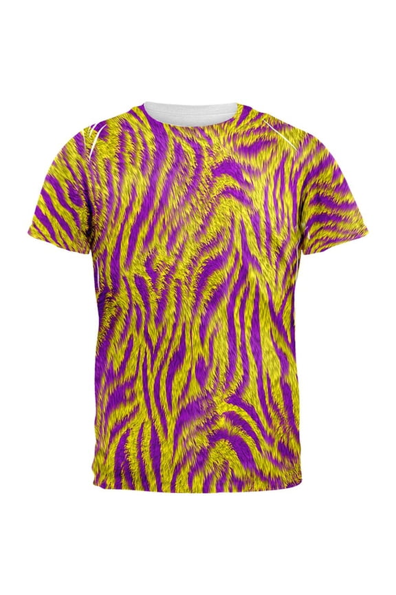 Mardi Gras Cajun Tiger Costume All Over Mens T Shirt Multi LG