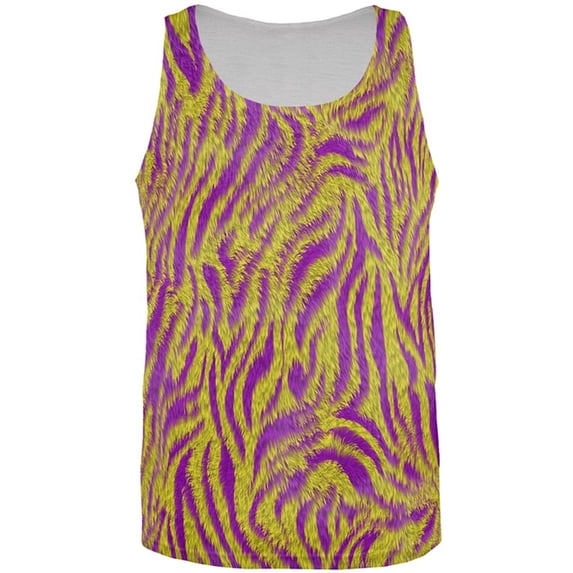 Mardi Gras Cajun Tiger Costume All Over Mens Tank Top Multi SM