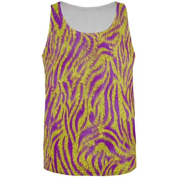 Mardi Gras Cajun Tiger Costume All Over Mens Tank Top Multi X-LG