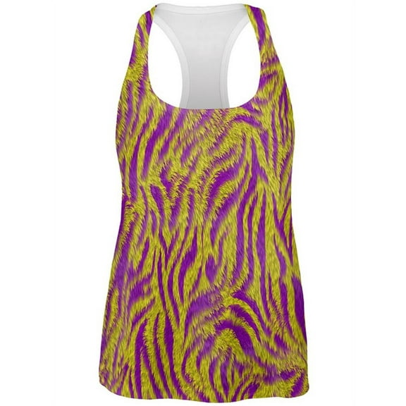 Mardi Gras Cajun Tiger Costume All Over Womens Work Out Tank Top Multi X-LG