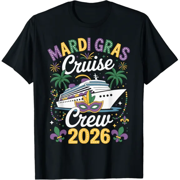Mardi Gras Carnival Cruise 2026 Family Cruising Vacation T-Shirt