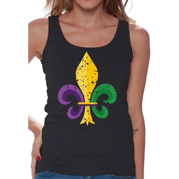 Mardi Gras Carnival Shirt for Women New Orleans Celebration Tanks for Her Festive Novelty Tank Top