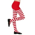 thumbnail image 1 of Mardi Gras Carnival Socks for Girls Girls' Tights Striped Children Panty Hose Length 69~72cm Accessory Witch Theme Party Halloween, 1 of 4