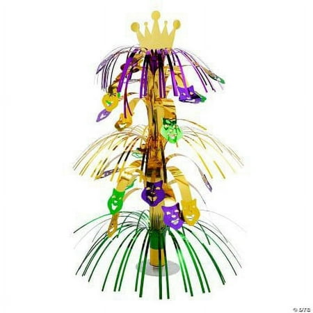 Mardi Gras Cascading Tabletop Fountain Centerpiece, Mardi Gras, Party Decor, 1 Piece