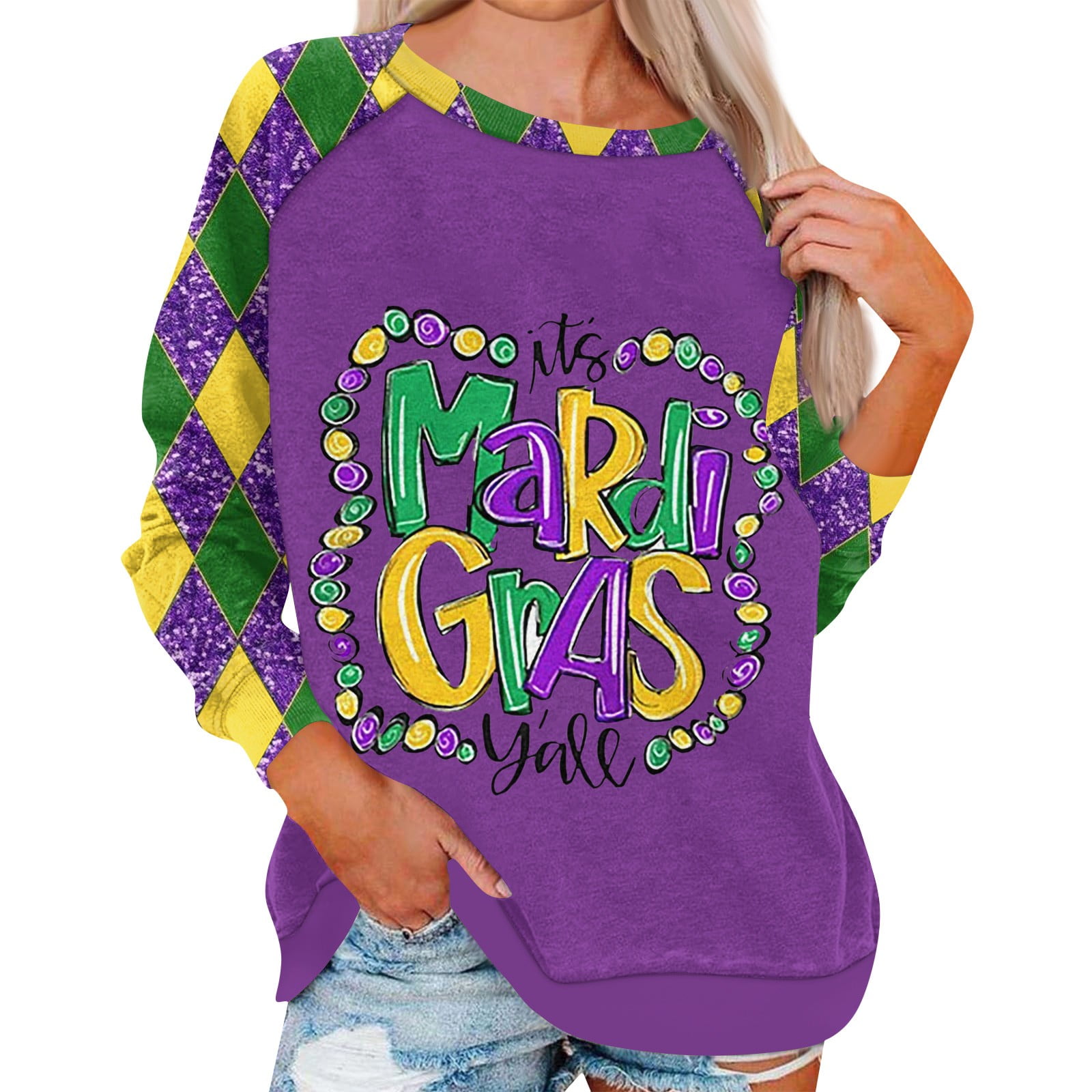 mardi gras casual shirts