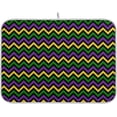 thumbnail image 1 of Mardi Gras Chevron Dish Drying Mat for Kitchen Counter, Ultra Absorbent Reversible Microfiber Dishes Drying Rack Pad Heat-resistant Mats , 16"x18", 1 of 7