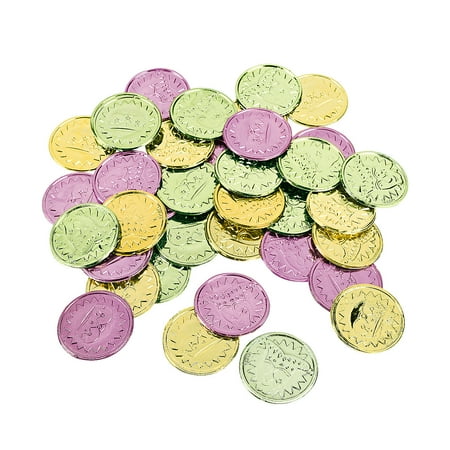 Mardi Gras Coins(4Pbh=Gr) - Toys - 144 Pieces