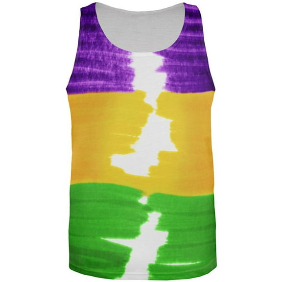 Mardi Gras Color Me Cajun All Over Mens Tank Top Multi SM