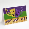 thumbnail image 1 of Mardi Gras Comedy & Tragedy Greeting Cards & Envelopes - Pack of 8, 1 of 1