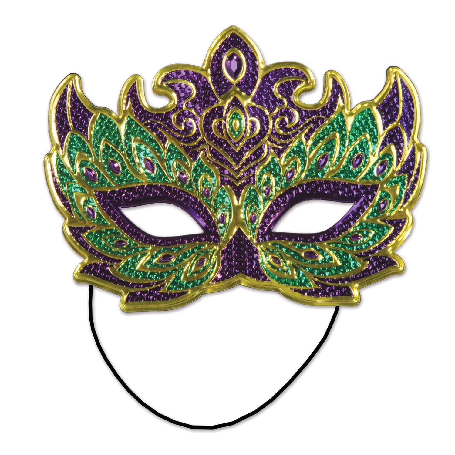 Mardi Gras Costume Mask for Masquerade or Cosplay, (3/Pkg)