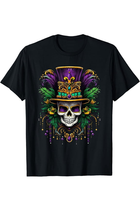 Mardi Gras Costume Sugar Skull Carnival Party Men Women Kid T-Shirt, Unisex T-Shirt