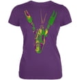 thumbnail image 1 of Mardi Gras Crawfish Juniors Soft T Shirt Plum SM, 1 of 1