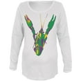 thumbnail image 1 of Mardi Gras Crawfish Maternity Soft Long Sleeve T Shirt White 2XL, 1 of 1