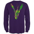 thumbnail image 1 of Mardi Gras Crawfish Mens Long Sleeve T Shirt Purple SM, 1 of 1