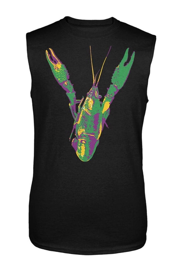Mardi Gras Crawfish Mens Sleeveless Shirt