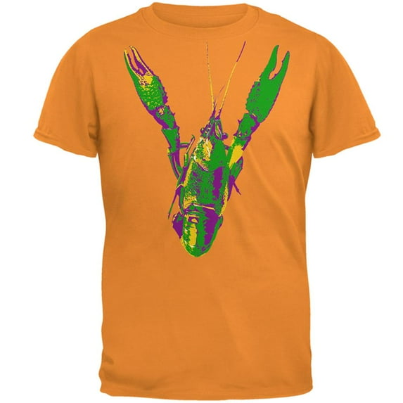 Mardi Gras Crawfish Mens T Shirt Tangerine 2XL