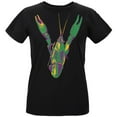 thumbnail image 1 of Mardi Gras Crawfish Womens Organic T Shirt Black LG, 1 of 1