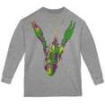 thumbnail image 1 of Mardi Gras Crawfish Youth Long Sleeve T Shirt Sport Grey YMD, 1 of 1