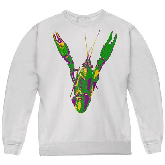 Mardi Gras Crawfish Youth Sweatshirt White YMD
