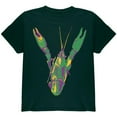 thumbnail image 1 of Mardi Gras Crawfish Youth T Shirt Forest Green YLG, 1 of 1