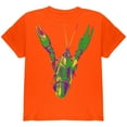thumbnail image 1 of Mardi Gras Crawfish Youth T Shirt Orange YSM, 1 of 1