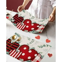 Mardi Gras Crayfish Placemats Set of 4, Gradient Pastel Lobster New Orleans Carnival Dining Place Mats Table Decor, Fleur De Lis Beads Masquerade Home Kitchen Decoration 12 x 18 Inch