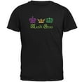thumbnail image 1 of Mardi Gras Crowns Black Adult T-Shirt - Medium, 1 of 1