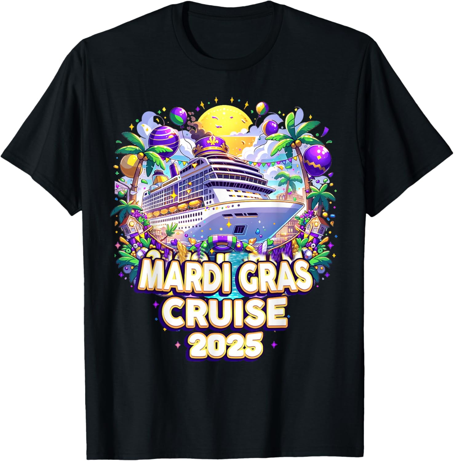 Mardi Gras Cruise Crew 2025 Family Matching Trip New Orleans TShirt
