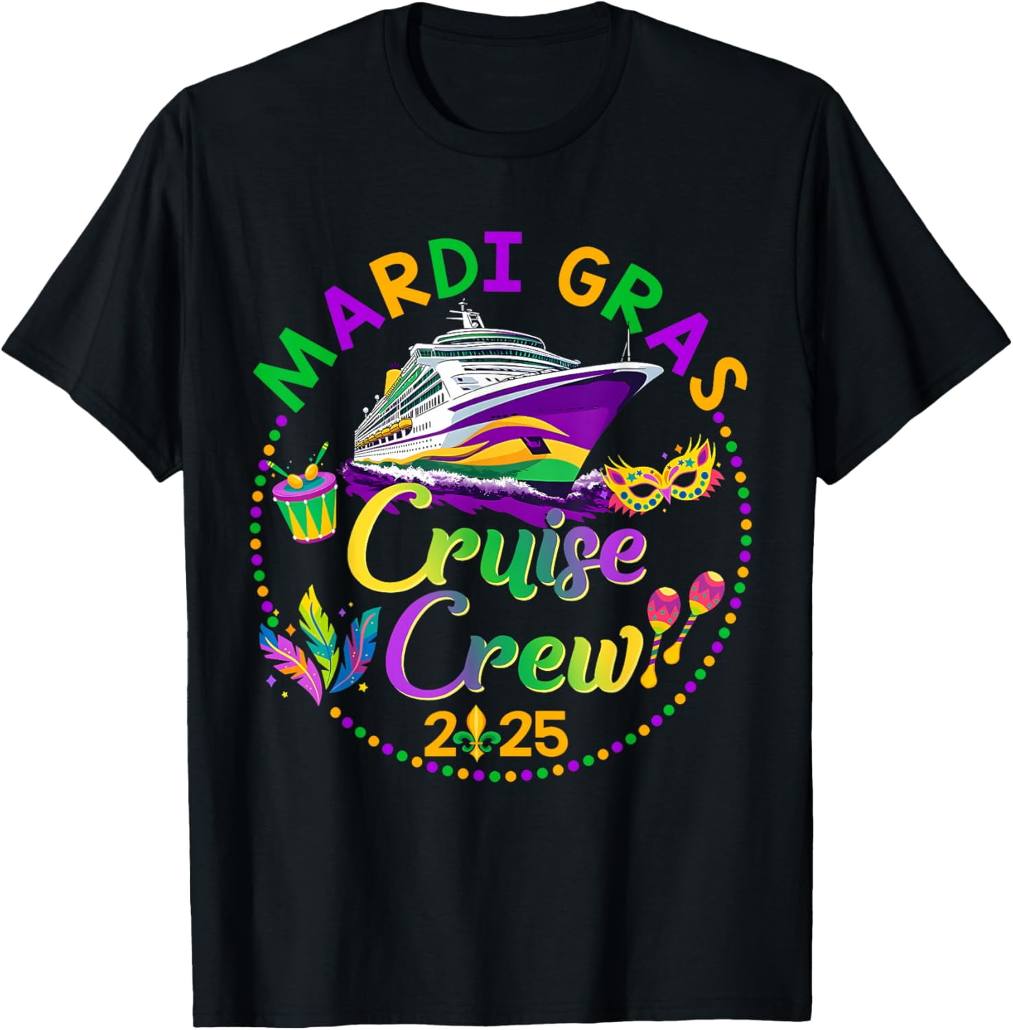 Mardi Gras Cruise Crew 2025 Trip New Orleans Family Matching TShirt