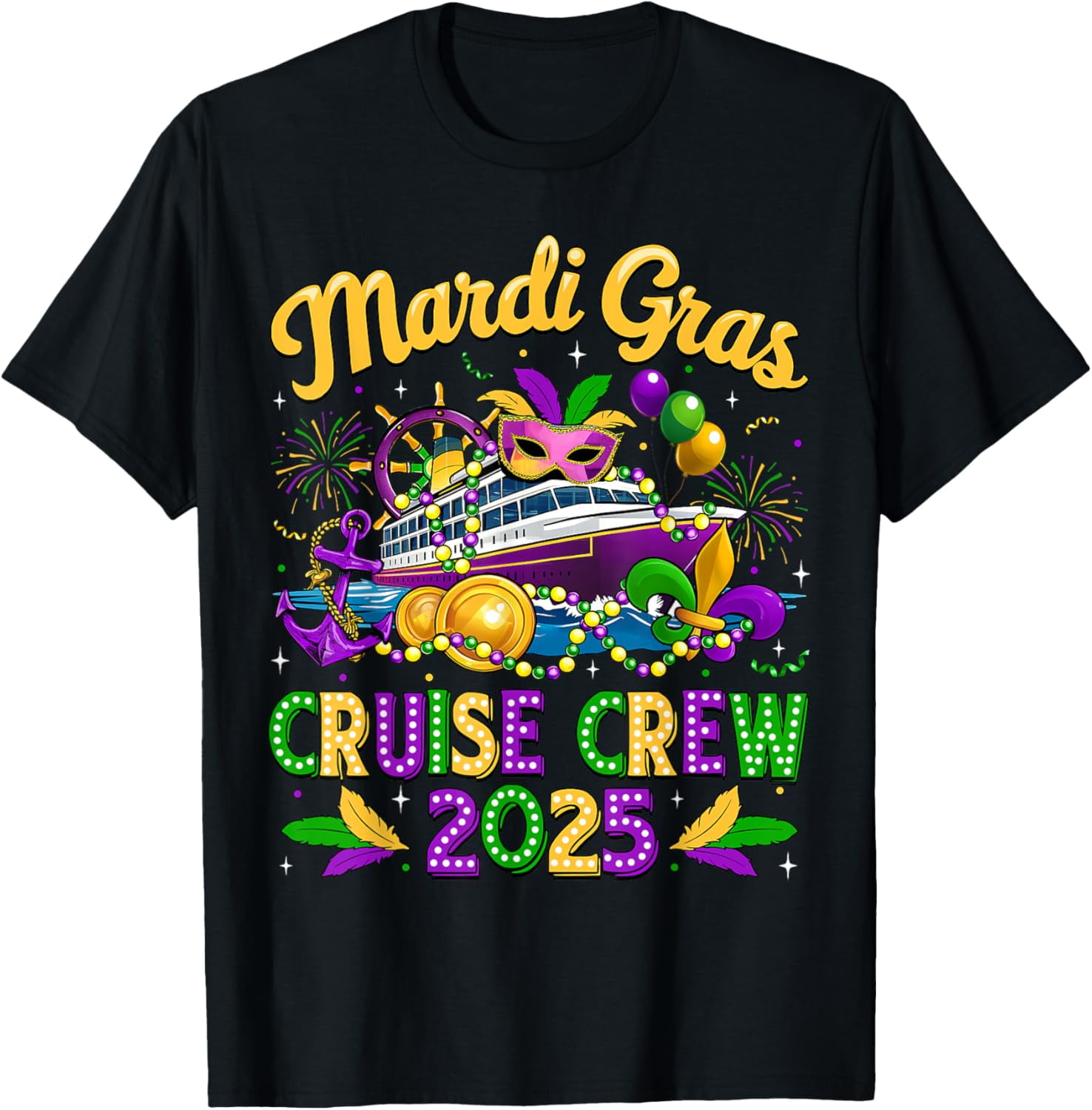Mardi Gras Cruise Crew 2025 Trip New Orleans Family Matching TShirt