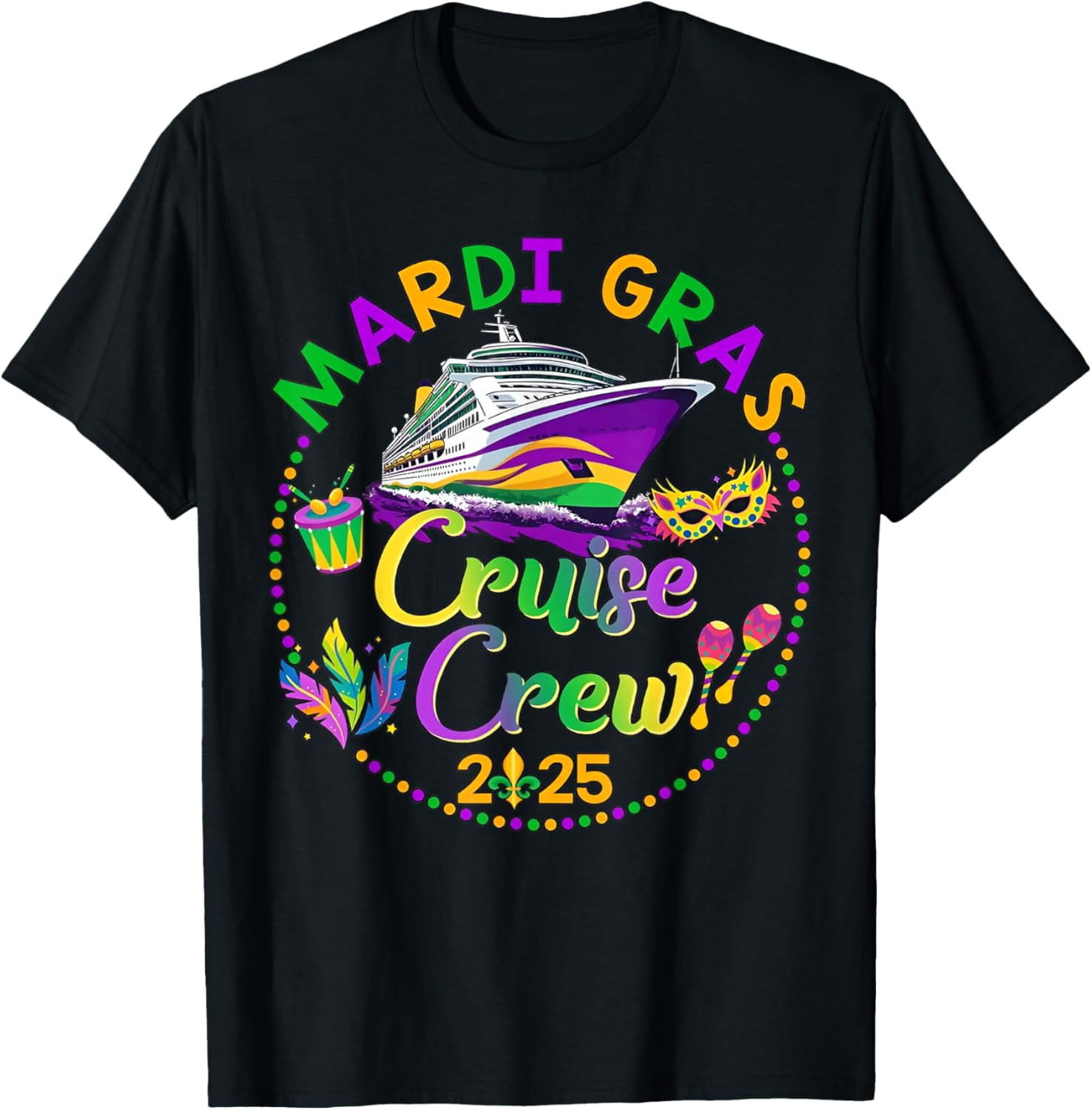 Mardi Gras Cruise Crew 2025 Trip New Orleans Family Matching TShirt