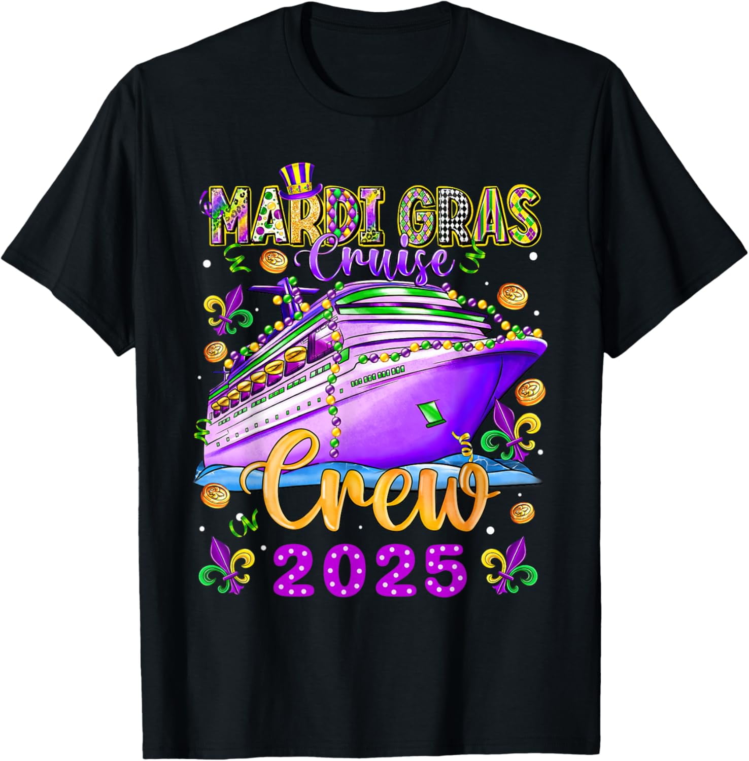Mardi Gras Cruise Crew 2025 Trip New Orleans Family Matching TShirt