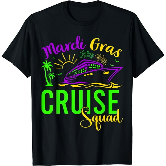 Mardi Gras Cruise Squad 2024 Matching Group Family Vacation T-Shirt