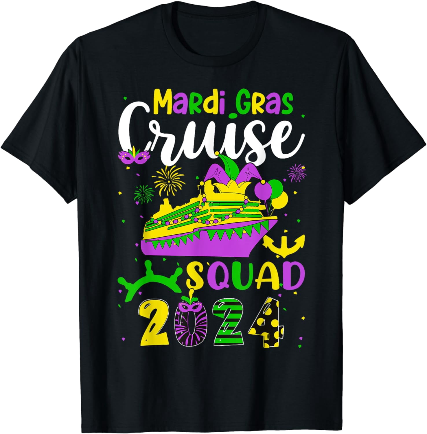 Mardi Gras Cruise Squad 2024 T-Shirt - Walmart.com