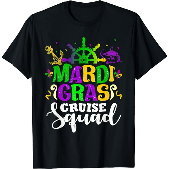 Mardi Gras Cruise Squad 2024 ing Group Family Vacation T-Shirt