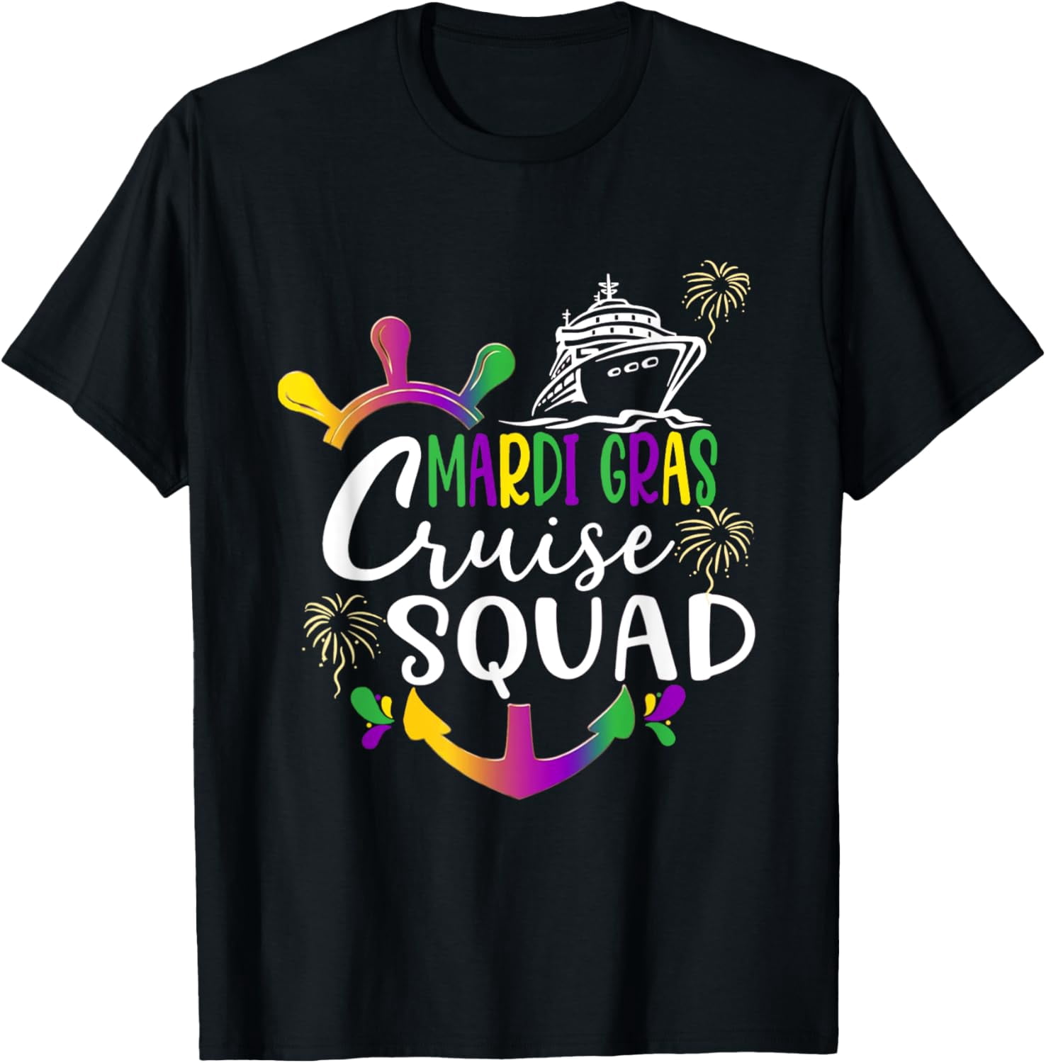 Mardi Gras Cruise Squad 2025 Matching Group Family Vacation T-Shirt ...