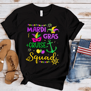 BODENSEE Mardi Gras Cruise Squad Graphic T Shirts Women Summer Short Sleeve Tee Shirt Female Shirt