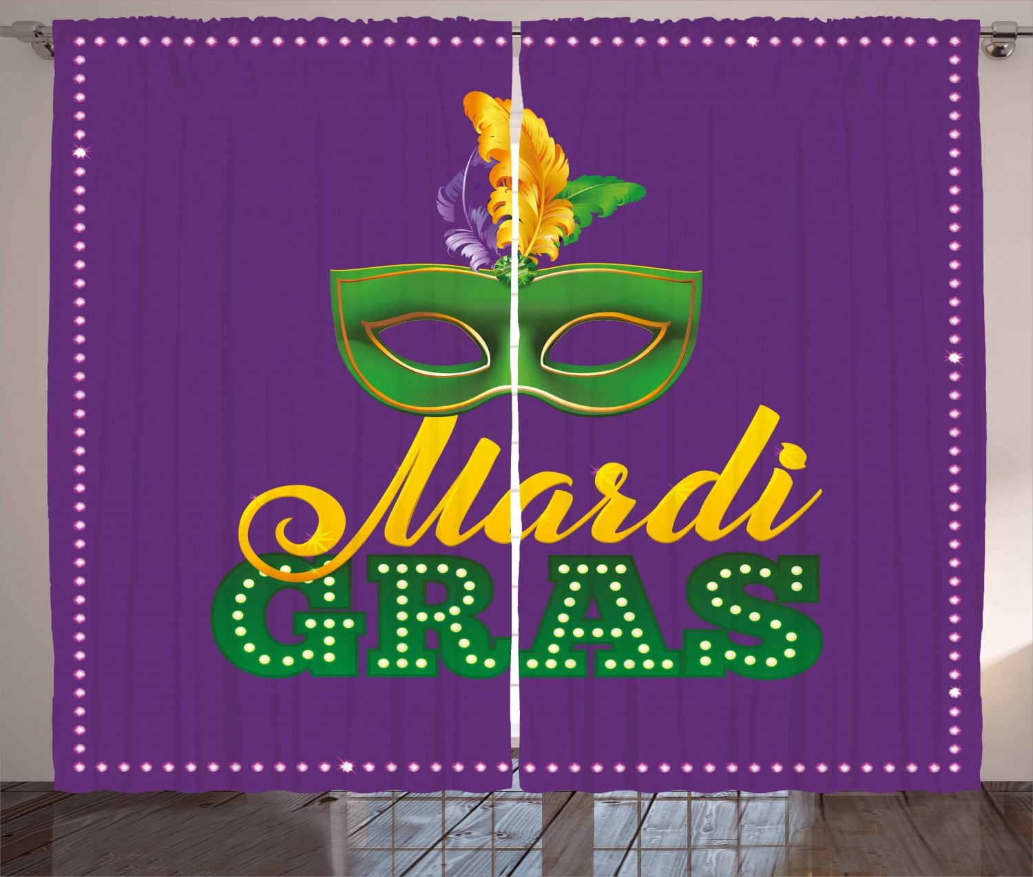 mardi gras curtain lights